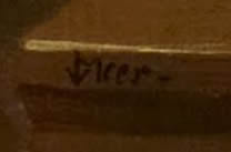 signature of Johannes Vermeer's Christ in the House of Martha and Mary